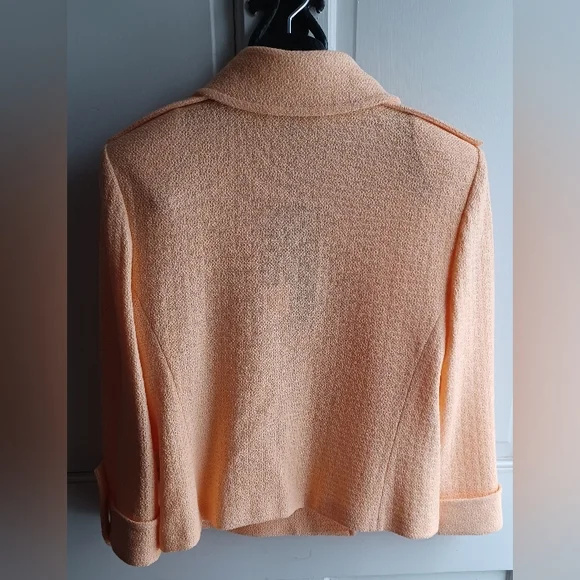 St John Peach Knit Jacket - Picture 4 of 7